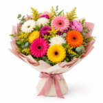 Gerbera ve Krizantem Renkli Buket